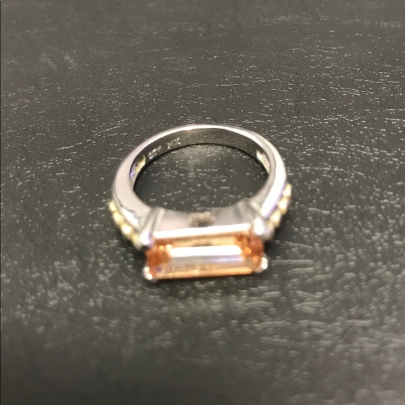 Sterling & citrine ring - Picture 3 of 5